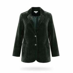 Coldwater Creek Dark Green Velvet Blazer Size 16